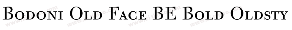 Bodoni Old Face BE Bold Oldstyle Figures字体转换